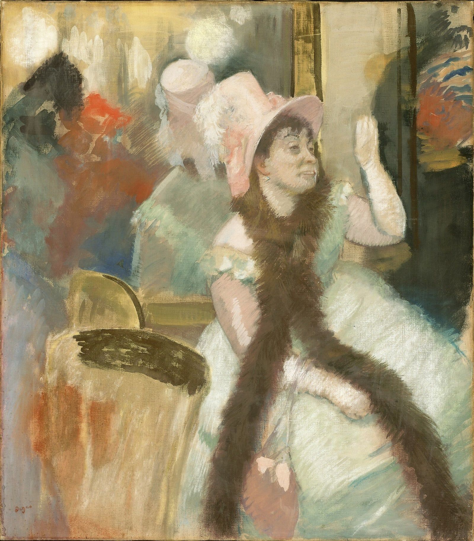 Portrait after a Costume Ball (Portrait of Madame Dietz-Monnin) by Hilaire Germain Edgar Degas