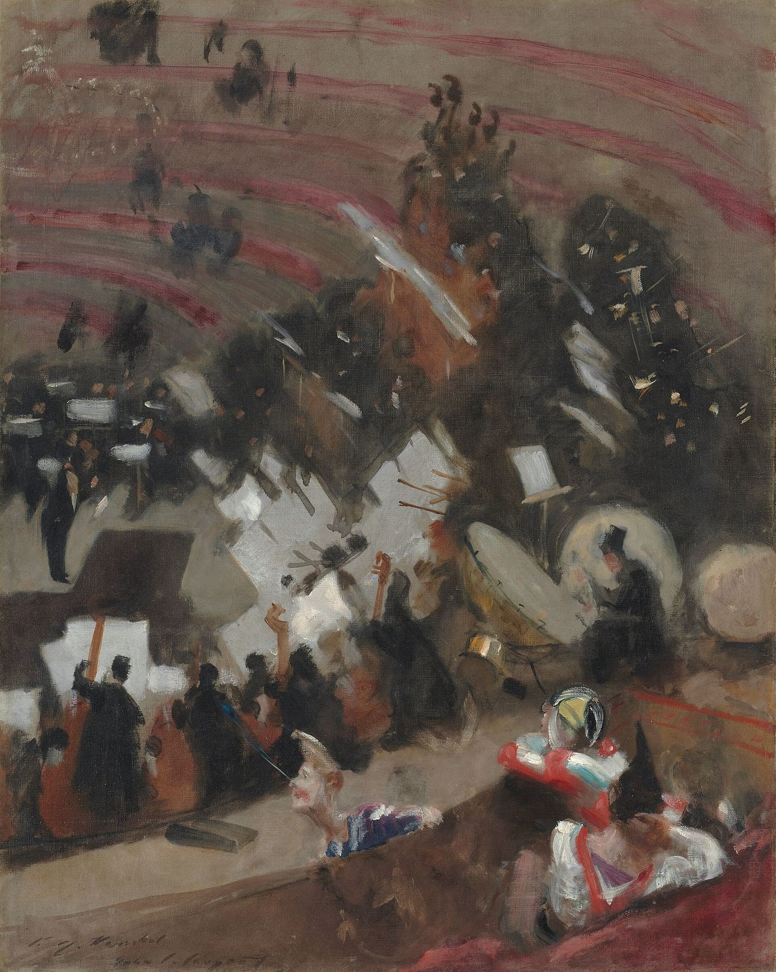 Rehearsal of the Pasdeloup Orchestra at the Cirque d'Hiver by John Singer Sargent
