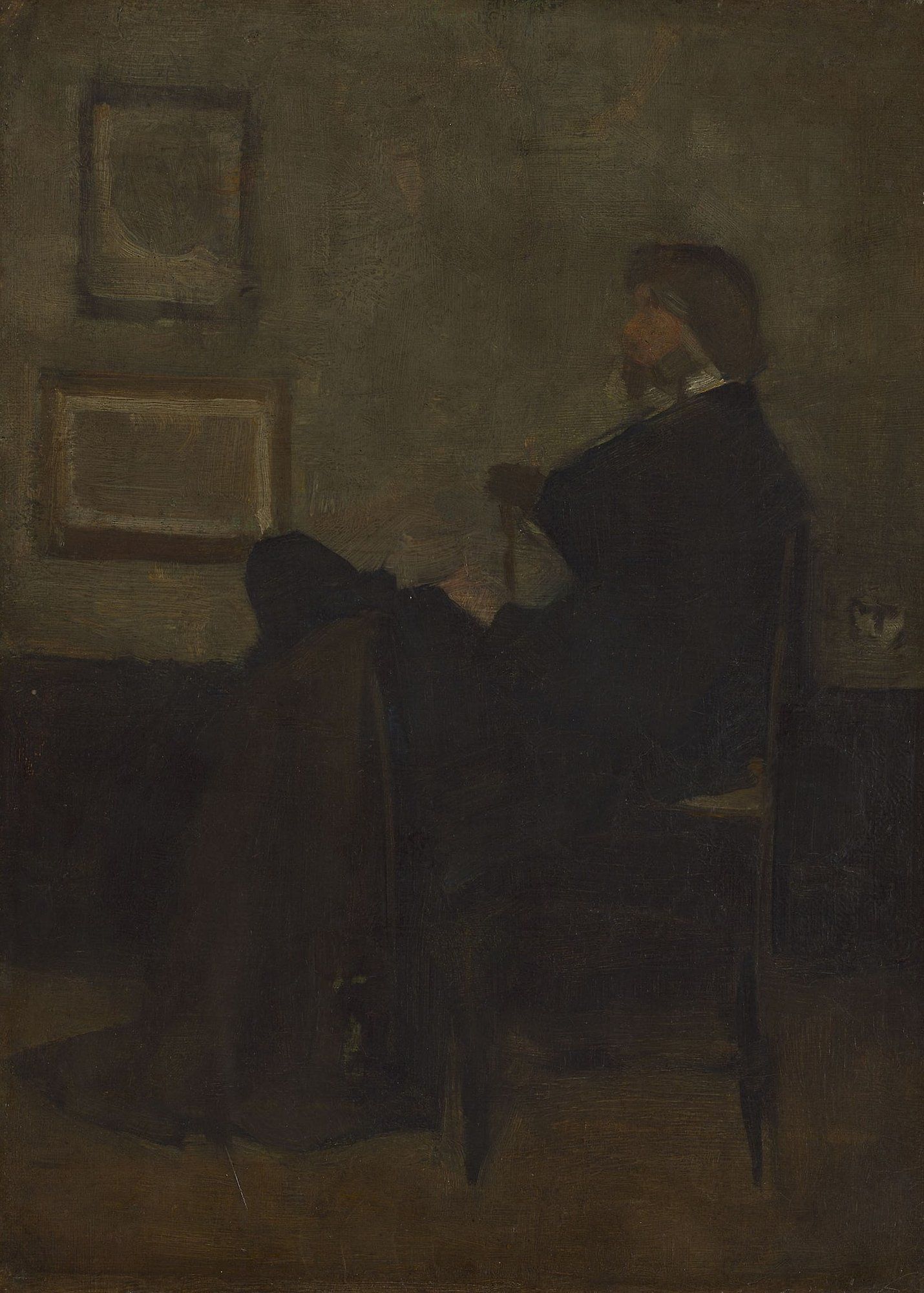 Study for "Arrangement in Grey and Black, No. 2: Portrait of Thomas Carlyle" by James McNeill Whistler
