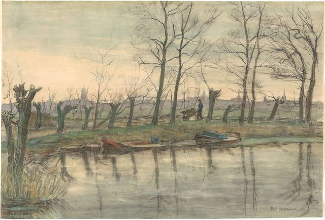 Amsterdam Skyline Viewed from the West by Piet Mondrian