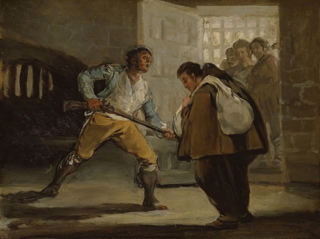 El Maragato Threatens Friar Pedro de Zaldivia with His Gun by Francisco José de Goya y Lucientes