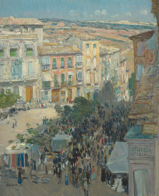 El Zocodover, Toledo, Spain by Childe Hassam