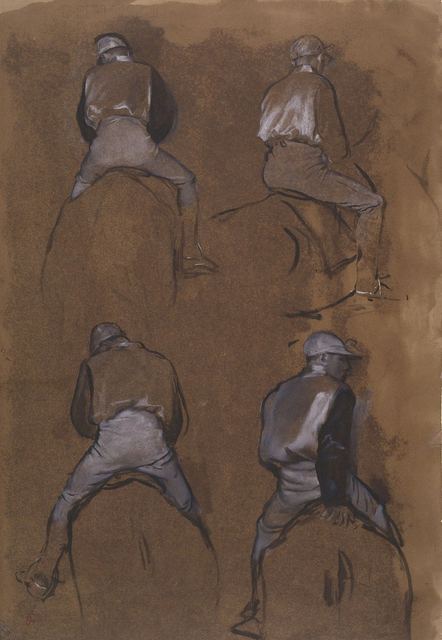 Four Studies of a Jockey by Hilaire Germain Edgar Degas