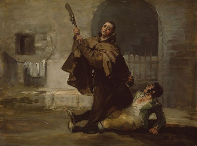 Friar Pedro Clubs El Maragato with the Butt of the Gun by Francisco José de Goya y Lucientes
