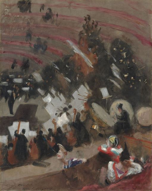 Rehearsal of the Pasdeloup Orchestra at the Cirque d'Hiver by John Singer Sargent