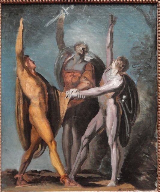 Sketch for "Oath on the Rütli" (recto), Female Figure (verso) by Henry Fuseli