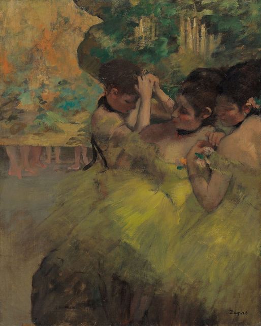 Yellow Dancers (In the Wings) by Hilaire Germain Edgar Degas