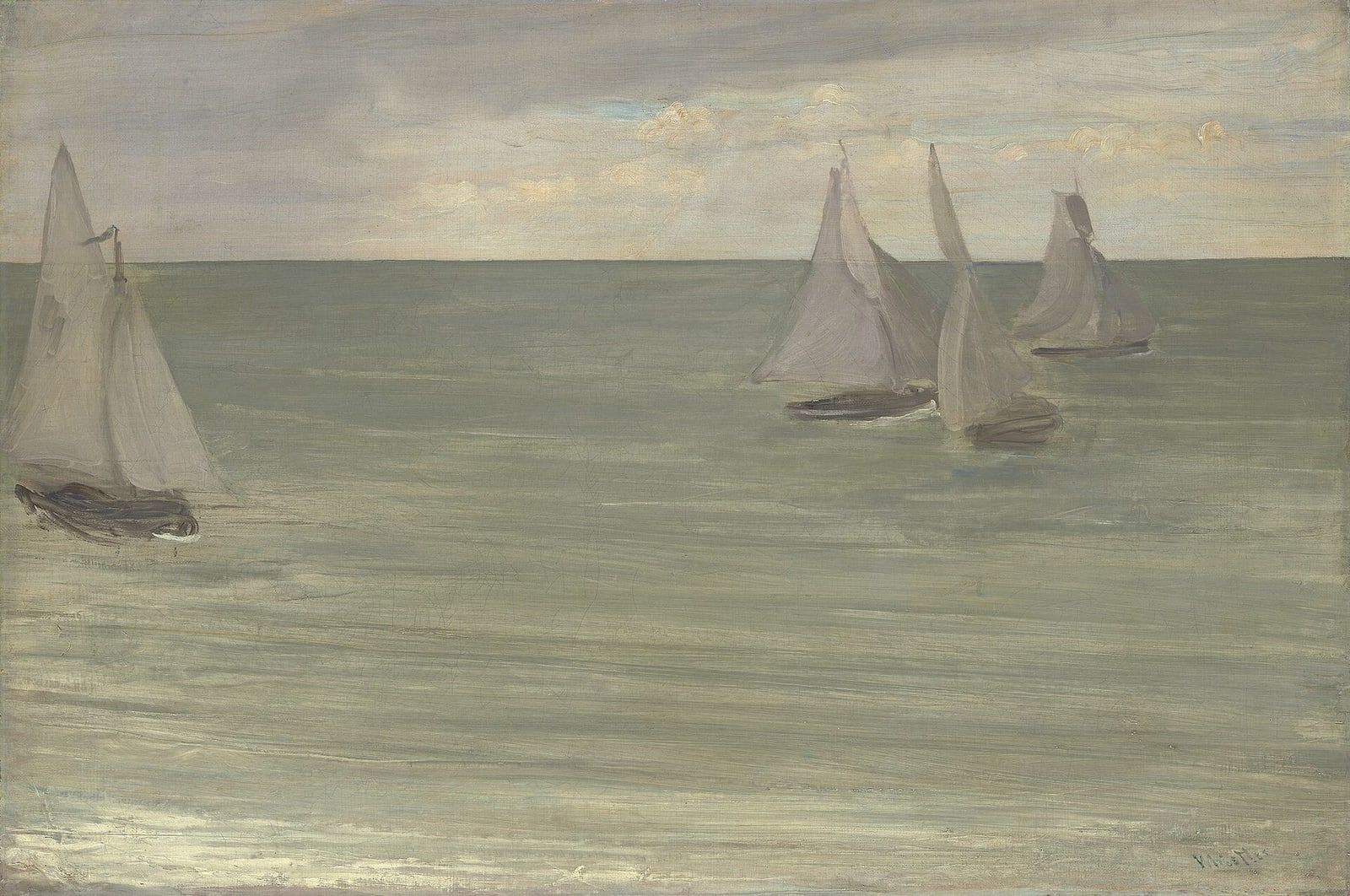 Trouville (Grey and Green, the Silver Sea) by James McNeill Whistler